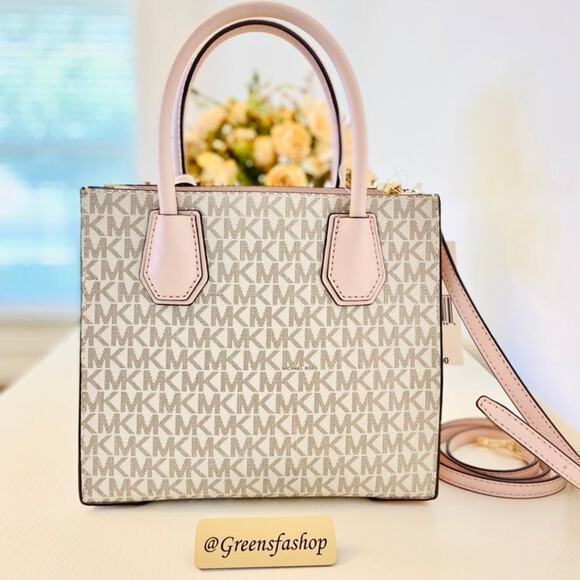 Michael Kors purse mercer Hope messenger crossbody bag pink - Picture 2 of 12